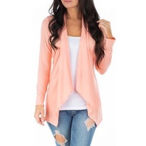 Rags & Couture Womens Draped Open Front Cardigan